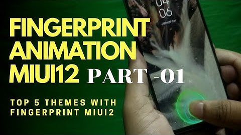 MIUI 12 NEW FINGERPRINT ANIMATION UPDATE  (PART-01) WATCH PART 2 ALSO