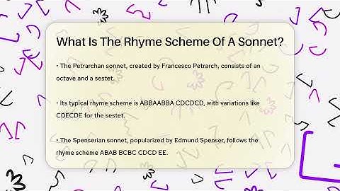 What Is The Rhyme Scheme Of A Sonnet? - Tales And Texts