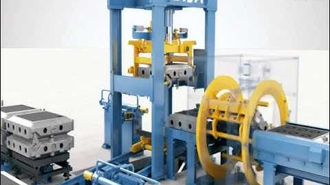 Animation of the DISA FLEX horizontal flask moulding process