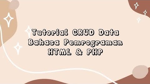 Tutorial CRUD - html & php - Visual Studio Code