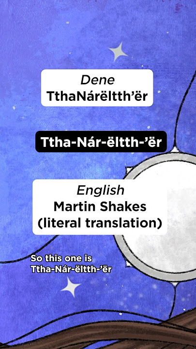 Learn Dene: TthaNárëltth’ër, a Dene hero