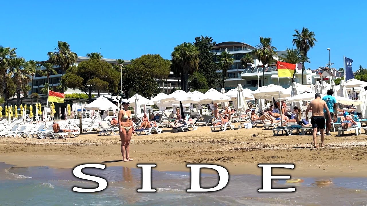 🇹🇷 Side Beach Antalya Walking Tour Türkiye #beach #side - YouTube