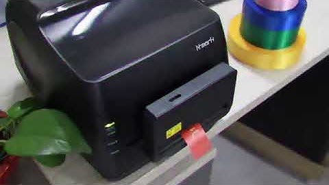 N-mark satin ribbon printer hot stamping machine ribbon foil printer operation demonstration