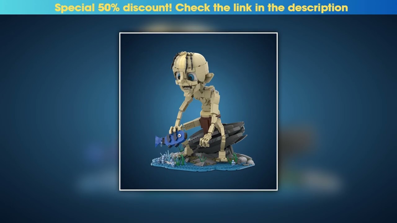 Unboxing MOC Gollum Doll Model Building Blocks Rings Movie Timid Dark Horror Smeagol Action Figure•