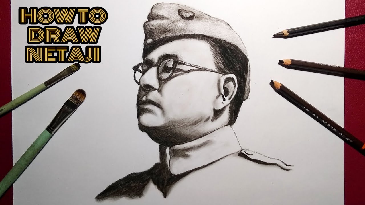 Portrait of Netaji Subhash Chandra Bose | How to Draw Netaji Subhash  Chandra Bose - video Dailymotion