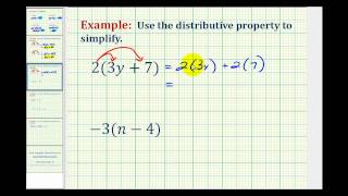 Ex 1:  The Distributive Property