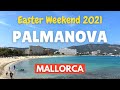 Easter Weekend beach walk in Palmanova, Mallorca (Majorca), Spain | April 2021 | 4K