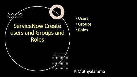 Users, Group and Role | ServiceNow by izmartmuthu