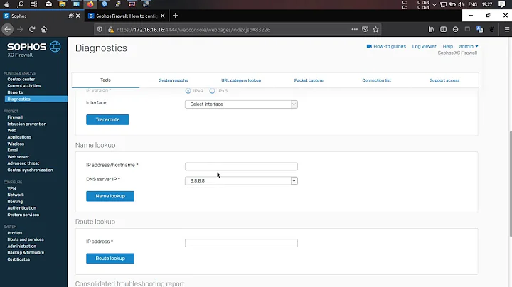 Review Diagnosis Tools Sophos XG Firewall