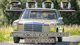 Awesome Mercedes 200D engine sound compilation.