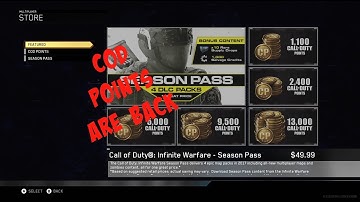 *NEW* Infinite Warfare UPDATE COD POINTS ARE BACK