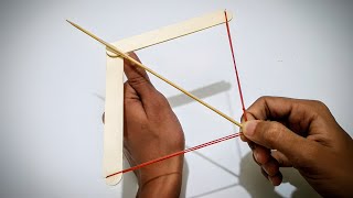 How to make mini bow and arrow from popsicle sticks | Mini Bow | Uzi Crafts |