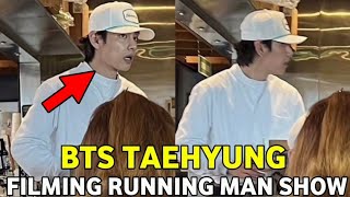 Bts Taehyung Spotted Filming Running Man Show  Bts V Running Man Episode 2023