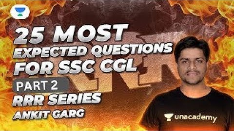 Rapid Revision Round RRR Batch   25 Most Expected Questions   2   SSC CGL   Ankit Garg