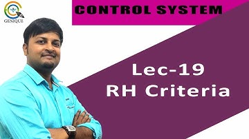 Lec 19 RH Criteria