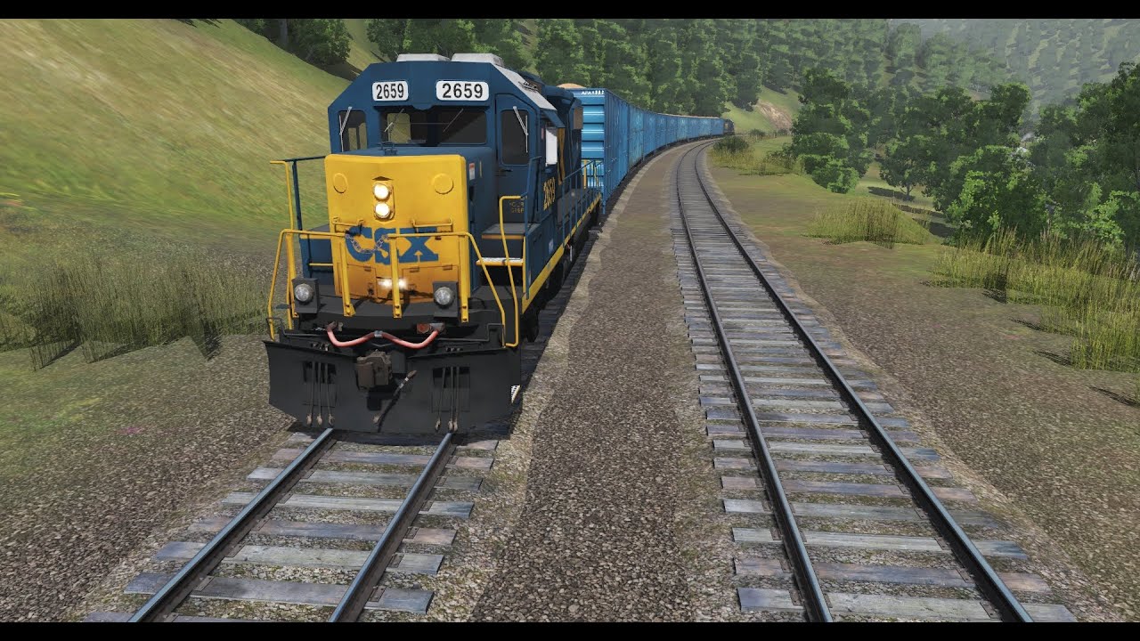 Consecutive Numbered CSX YN3 GP382 Hauling Empty Woodchip cars to Knott Creek