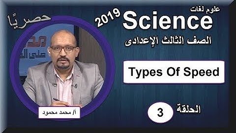 علوم لغات الصف الثالث الإعدادى 2019 - الحلقة 03  - Types Of Speed