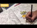 Colouring Tutorial:nI Part Rhapsody in The Forest Coloring Book   森が奏でるラプソディー