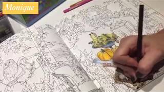 Colouring Tutorial:nI Part Rhapsody in The Forest Coloring Book   森が奏でるラプソディー