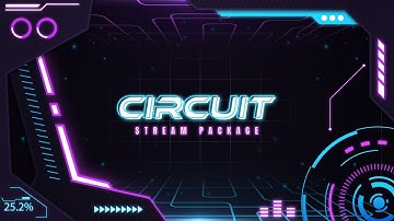 Circuit - Neon Tech Themed Twitch Overlay Package for OBS