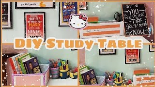 DIY Study Table Without An Actual Table | Desk Organization | A Productive Study Desk | Fizaway