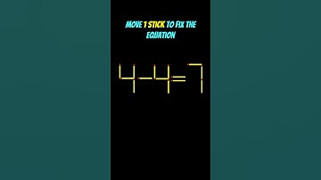 99% Fail This 1-Stick Equation Puzzle! 🤯 #shorts