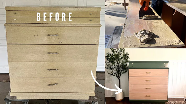 I GAVE THIS DRESSER A NEW LOOK | DRAMATIC Dressesr Makeover using a 2 Tone Look