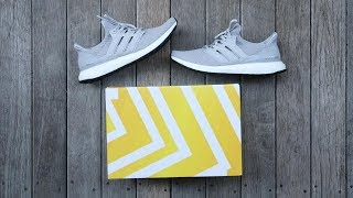 ultra boost grey four on foot