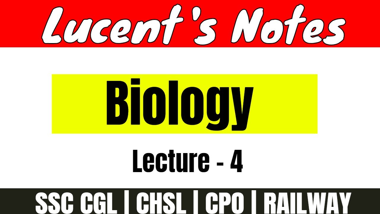 Lecture 4 Cell Biology Lucent S Notes In Hindi Youtube