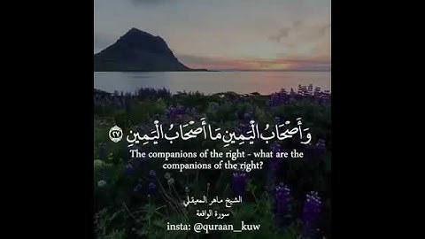 وَأَصۡحَٰبُ ٱلۡيَمِينِ مَآ أَصۡحَٰبُ ٱلۡيَمِينِ      سورة الواقعة    تلاوة الشيخ ماهر المعيقلي