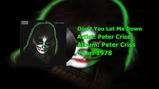 Peter Criss - Don't You Let Me Down (Official Audio)