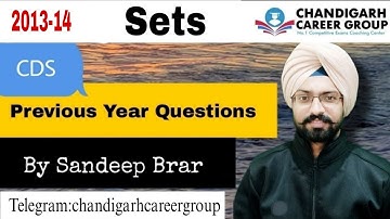 Set theory 2013 and 2014 CDS mathematics previous year question by Sandeep Brar
