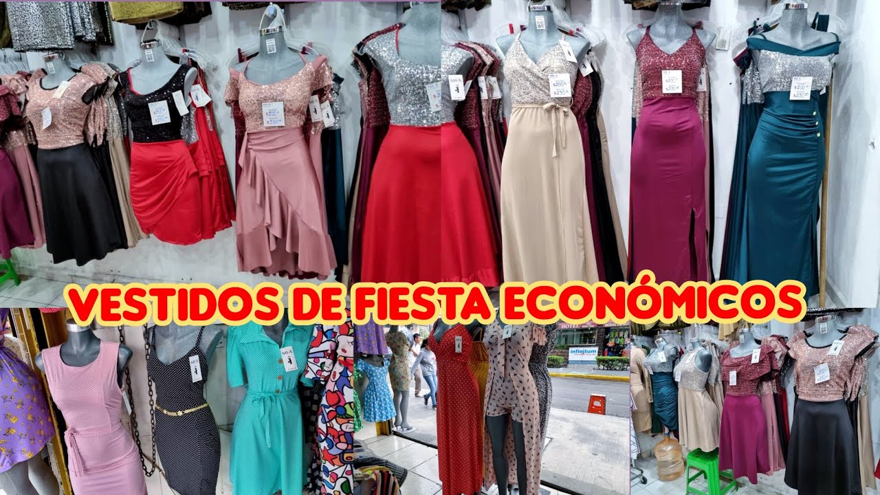 VESTIDOS DE FIESTA MUY ECONOMICOS 😱 desde $200 PESOS😱 Largos o cortos Ropa económica para vender -