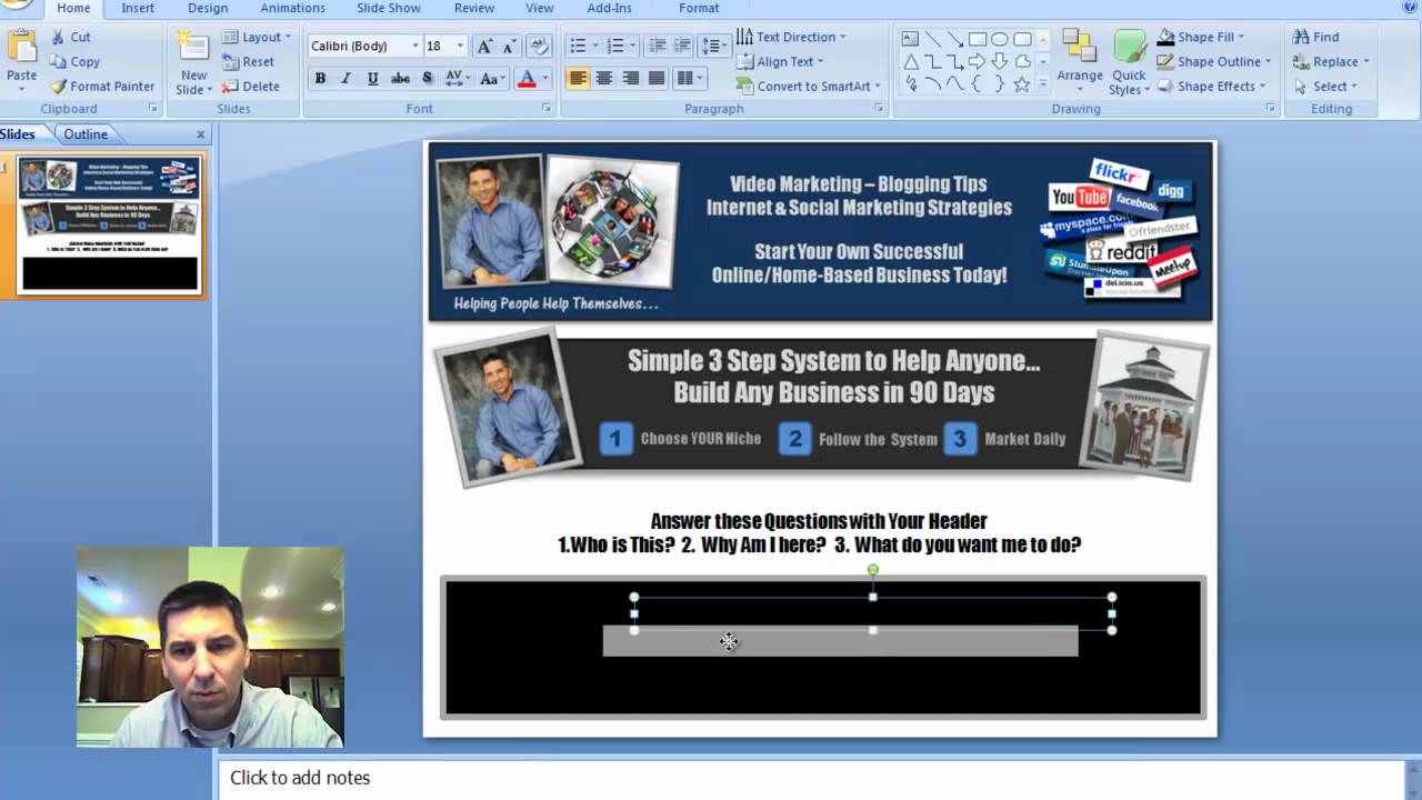 How to Make a Cool Free Custom Header Graphic Using Powerpoint - YouTube