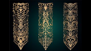 Floral element neck design for textile digital print.