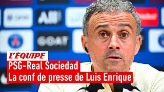 Luis Enrique avant PSG-Real Sociedad : 