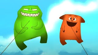 Летящий воздушный змей + Kомедийное анимационное видео для детей