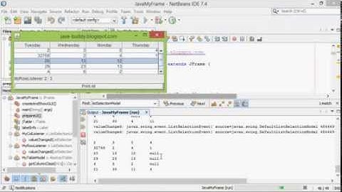 JTable with TableModel
