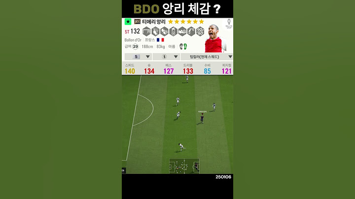 BDO +5 티에리 앙리 체감
