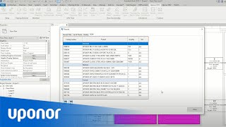 Aufbereitung von Ergebnissen, Stücklisten und Ausdrucken | Uponor UFH Revit Plug-in