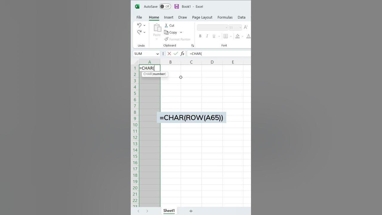 Auto generate alphabets shorts excel youtube