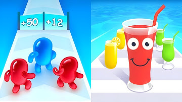 Join Blob Clash 3D | Juice Run - New Update 2025 All levels Gameplay