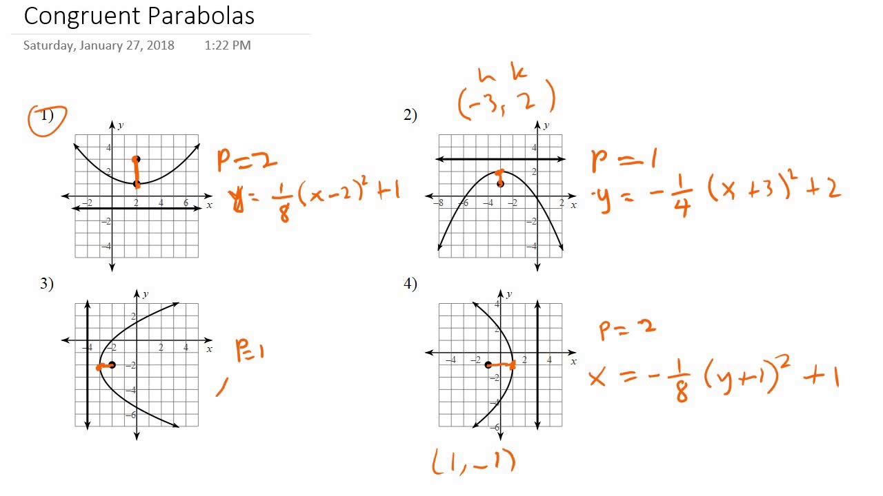 Congruent Parabolas Youtube