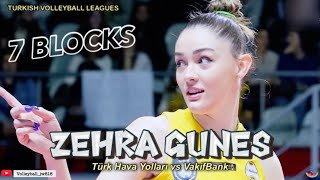 Zehra Güneş 7 Monster Blocks Turk Hava Yollari Vs Vakıfbank Turkish Volleyball League 202223