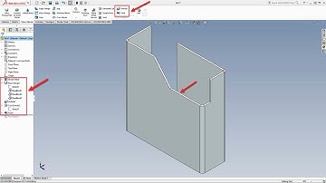 Creating Cut Across Bend in Sheet Metal || SolidWorks Tutorial