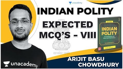 Expected MCQs on Indian Polity from M Laxmikant I Part 8 | WBCS | Arijit Basu Chowdhury