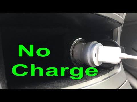 Car charger not working FIX Cigarette lighter socket repair auxiliary power outlet fuse replacement