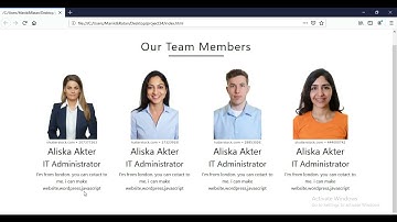 How to make team section / member for Website. (html,css)2020 by Twinmr tv