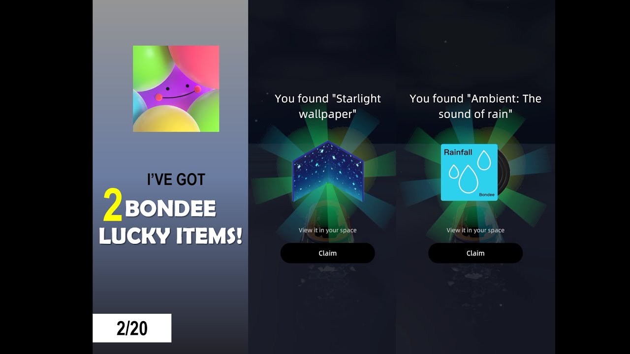 [Bondee] Sailing Time, I've Got 2 Lucky Item (Starlight wallpaper & the sound of rain) | 2023.02.20