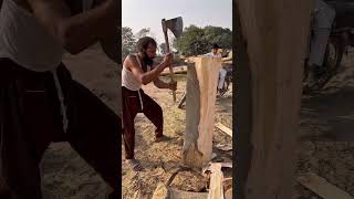 Steel-Blade Power Slicer Clean Cross-Cuts Through Mive Timber Blocks Maker Zone